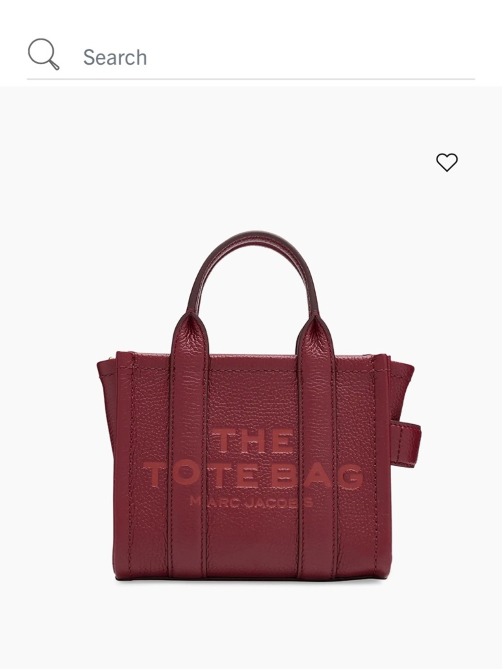 Marc Jacobs Pebbled Leather Small Tote in Cherry - Picture 7 of 9